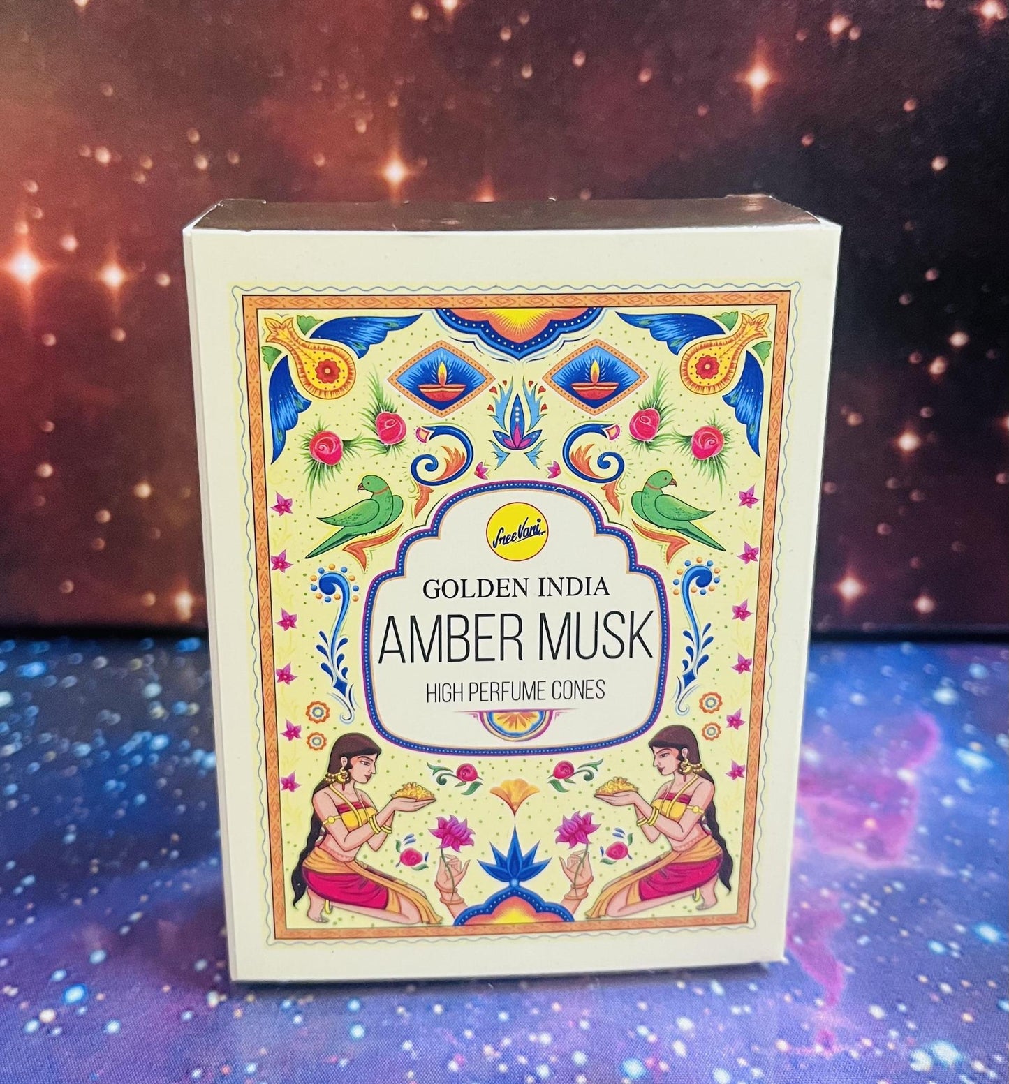 Golden India Amber Musk Back Flow Incense cones