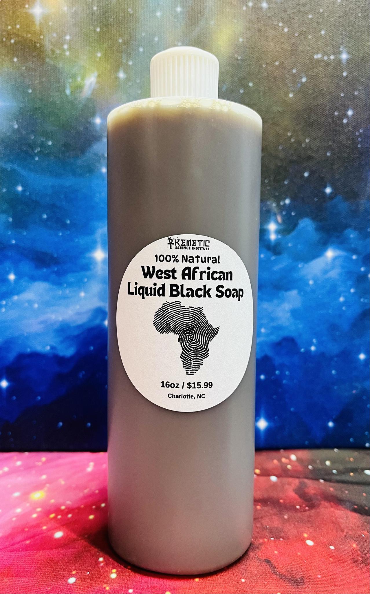 Western African Natural Liquid Black Soap (16oz)