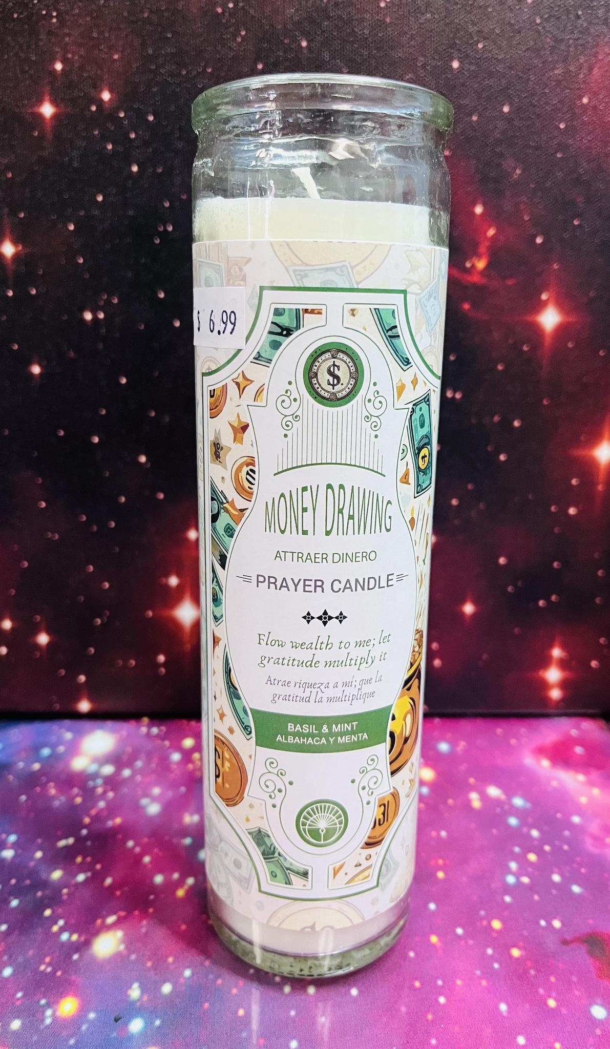 Basil & Mint Scented Money Drawing 7 Day Candle
