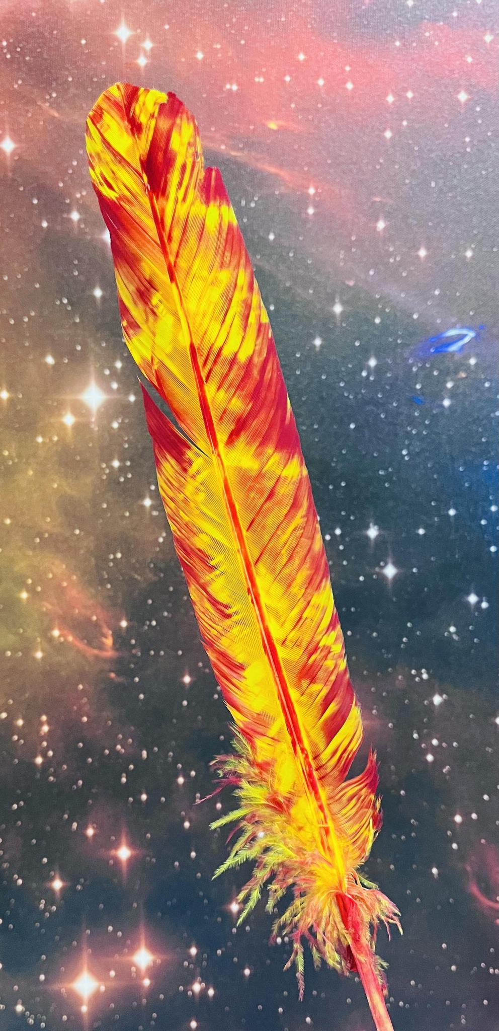 Tie-Dye Feather (10-12")