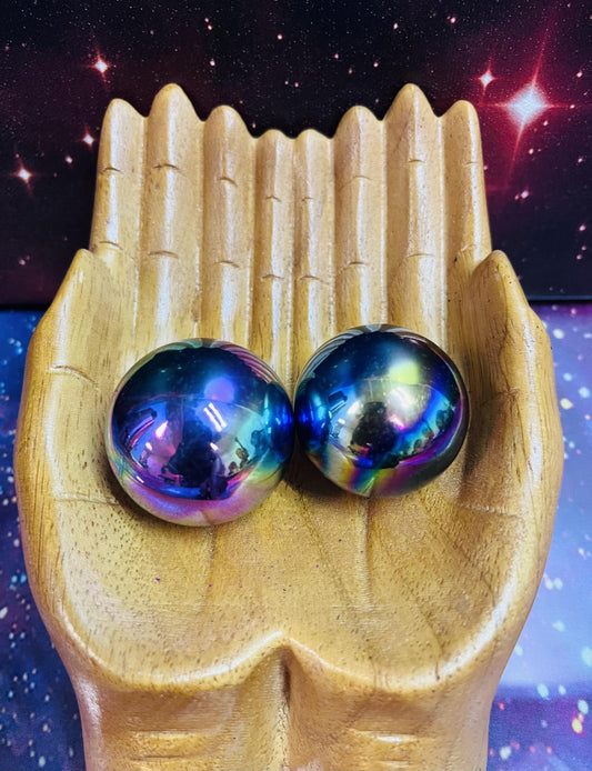 Chrome Rainbow Baoding Balls