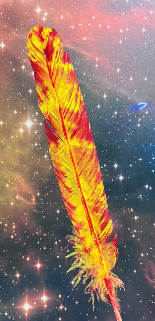 Tie-Dye Feather (10-12")