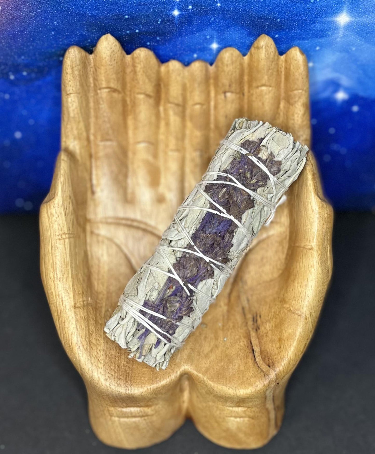 White Sage w/ Lavender Flower 4"